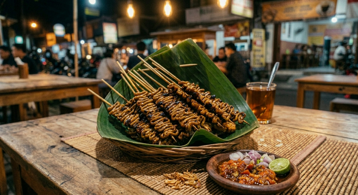 Sate Usus Ayam Gurih Berbumbu